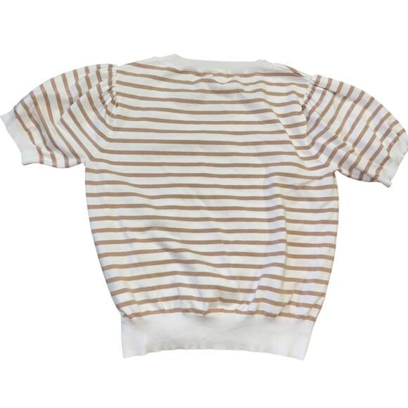 Anniewear Short Sleeve Sweater Women’s L Preppy Coastal Old Money Academia Work - Picture 9 of 9